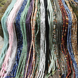 3mm Natural Agates Amethyst Quartz Amazonite Stone Beads Round Spacer Loose Bead