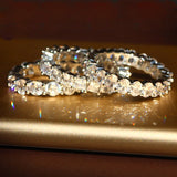 Princess Cut Moissanite Zircon Silver Rings
