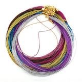 3 pcs Waxed Nylon Rope Chain Necklace Lobster Clasp Adjustable