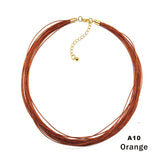 3 pcs Waxed Nylon Rope Chain Necklace Lobster Clasp Adjustable