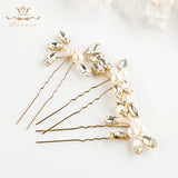 Pearl Rhinestone Hairpins Bridal Bridesmaid Hair Clips Women Hair Jewelry