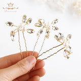 Pearl Rhinestone Hairpins Bridal Bridesmaid Hair Clips Women Hair Jewelry