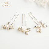 Pearl Rhinestone Hairpins Bridal Bridesmaid Hair Clips Women Hair Jewelry
