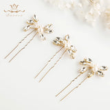 Pearl Rhinestone Hairpins Bridal Bridesmaid Hair Clips Women Hair Jewelry