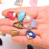 3 Natural Stone Pendant Agates Rose Quartzs Labrador for DIY Necklace Bracelet