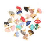 3 Natural Stone Pendant Agates Rose Quartzs Labrador for DIY Necklace Bracelet