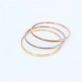 Kids Bangles Set of 3 Stainless Steel Bracelets 3mm LH220