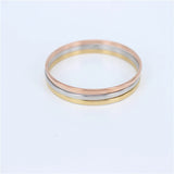 Kids Bangles Set of 3 Stainless Steel Bracelets 3mm LH220