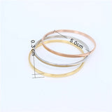 Kids Bangles Set of 3 Stainless Steel Bracelets 3mm LH220