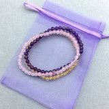 4mm Bead Women Bracelet Nature Stone Variety Choices