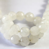 Pink Red Chalcedony Jade Faceted Round Beads 4-12mm DIY Jewelry Making