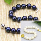 Freshwater Cultured Pearl Beads Strand Bangle Bracelet 7.5 inch