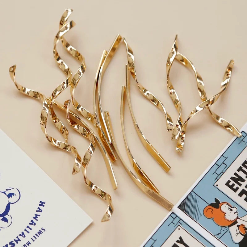 Wave Pendants Set - Gold-Plated Earrings Making Supplies
