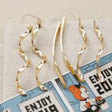 Wave Pendants Set - Gold-Plated Earrings Making Supplies