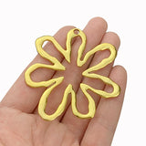 3 Antique Large Hollow Flower Charms Pendants DIY Necklace Jewelry Making
