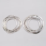 3 x Large Irregular Round Circle Charms Pendants for Necklace Making 63x60mm