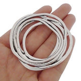 3 x Large Irregular Round Circle Charms Pendants for Necklace Making 63x60mm