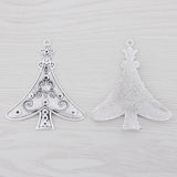 3 Tibetan Silver Christmas Tree Charms Pendants for DIY Necklaces