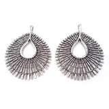 3 Tibetan Silver Large Open Charms Pendants for Necklace Jewelry Making 68x56mm