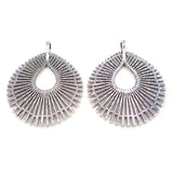 3 Tibetan Silver Large Open Charms Pendants for Necklace Jewelry Making 68x56mm