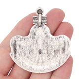 Tibetan Silver Ethnic Fan Charms Pendants Boho Necklace Jewelry