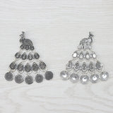 Tibetan Silver Peacock Charms Pendants for Necklace Making