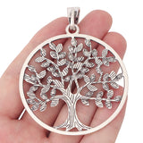 3 x Large Open Round Tree Charms Pendants Jewelry Making Findings