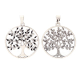 3 x Large Open Round Tree Charms Pendants Jewelry Making Findings