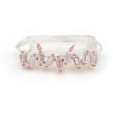 Micro Pave Clear R-CZ Zigzga Bar Charm Double Circle Necklace Jewelry
