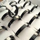 30/100pcs 4mm 316L Stainless Steel Rings Mix Finish Wedding Jewelry