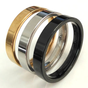 30/100pcs 4mm 316L Stainless Steel Rings Mix Finish Wedding Jewelry