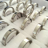 30/100pcs 4mm 316L Stainless Steel Rings Mix Finish Wedding Jewelry