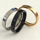 30/100pcs 4mm 316L Stainless Steel Rings Mix Finish Wedding Jewelry