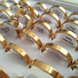 30/100pcs 4mm 316L Stainless Steel Rings Mix Finish Wedding Jewelry
