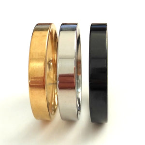 30/100pcs 4mm 316L Stainless Steel Rings Mix Finish Wedding Jewelry