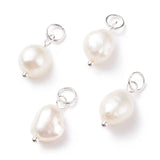 B Natural Freshwater Pearl Charms for DIY Jewelry Making