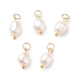 B Natural Freshwater Pearl Charms for DIY Jewelry Making