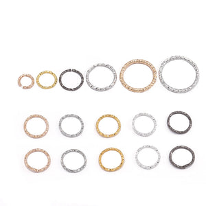30-100pcs Twisted Split Rings Connectors for DIY Jewelry Making Supplies