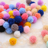 15mm Korea Lace Ball DIY Gauze Elastic Flower Pompoms Craft Plush Mesh Pendant