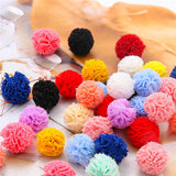 15mm Korea Lace Ball DIY Gauze Elastic Flower Pompoms Craft Plush Mesh Pendant