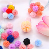 15mm Korea Lace Ball DIY Gauze Elastic Flower Pompoms Craft Plush Mesh Pendant