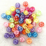 10mm Smiling Face Heart Letter Acrylic Spacer Beads for DIY Jewelry Making
