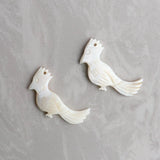 12Pcs Natural Freshwater Shell Beads Animal Necklace Charms Pendants