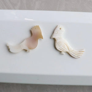 12Pcs Natural Freshwater Shell Beads Animal Necklace Charms Pendants