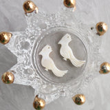 12Pcs Natural Freshwater Shell Beads Animal Necklace Charms Pendants