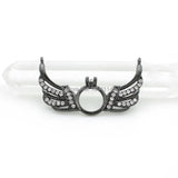 Micro Pave Clear CZ Wings & Ring Charm for DIY Necklaces