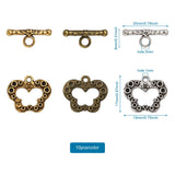 Tibetan Style Alloy Toggle Clasps for DIY Jewelry Making