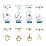 Tibetan Style Alloy Toggle Clasps for DIY Jewelry Making