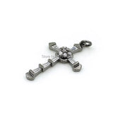 30x19x4mm Micro Pave Clear CZ Cross Charm for DIY Bracelets or Necklaces