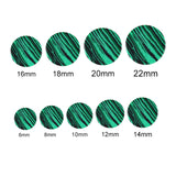 Natural Stone 6-22mm Round Flat Strips Turquoise Malachite Spacers